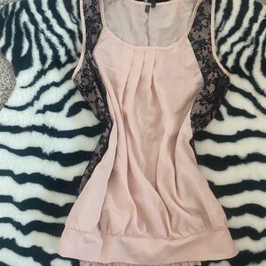 MEC Pink and Black Lace Blouse balletcore